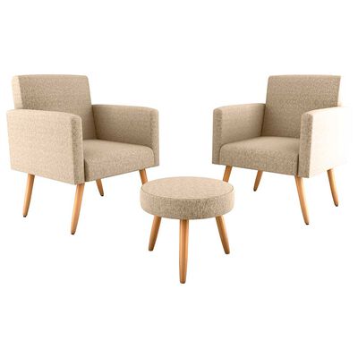 Imagen 2 del producto Poltrona Decocasa Dallas E486 3 Cuerpos Beige