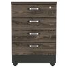 Mueble Archivador TuHome Home Office 4 Cajones Negro Soft Coñac