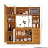 Mueble de Cocina Home Mobili Maiten 6 Puertas 3 Cajones Café y Blanco Off