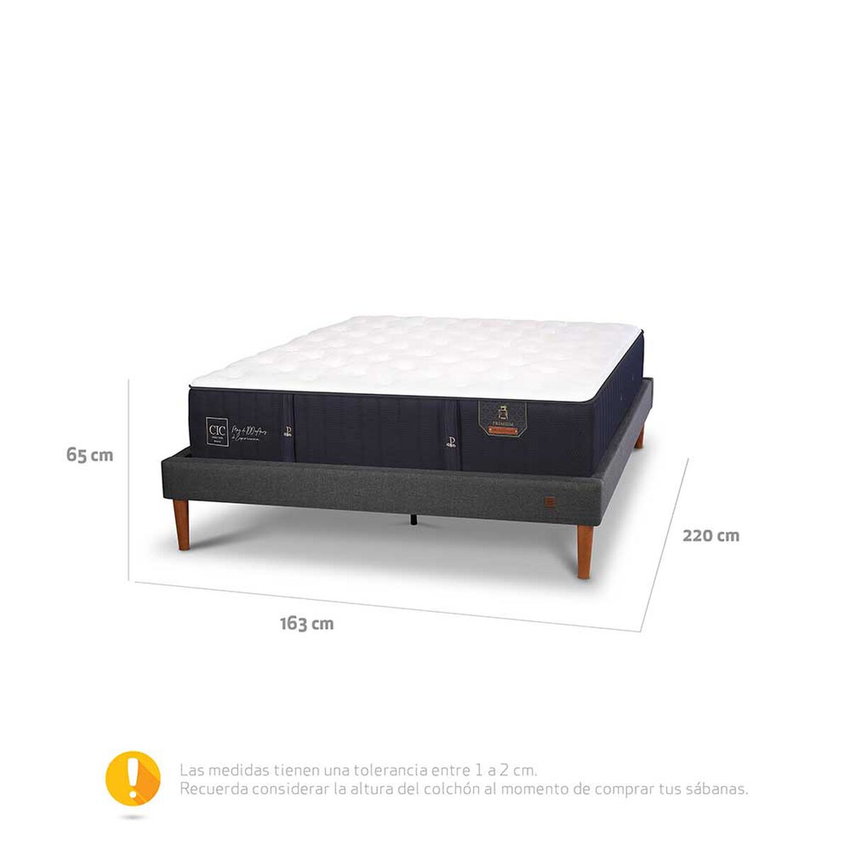 Cama Europea CIC 2 Plazas Premium