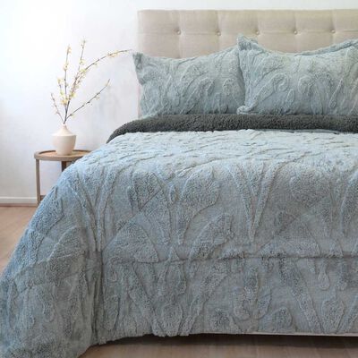DORAL Cubrecama Doral 2 Plazas Jacquard Liso Gris