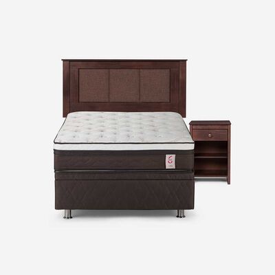 Imagen 1 del producto Boxet Rosen 1,5 Plazas New Style 6 + Respaldo + Velador Rachel