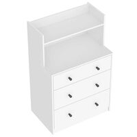 Cómoda Vekkahome White 3 Cajones Blanco