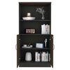 Biblioteca TuHome Home Office 2 Puertas Negro Soft Coñac