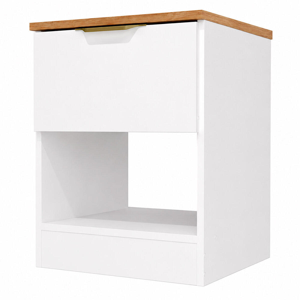 Velador Roca Mil&aacute;n 1 Caj&oacute;n Blanco
