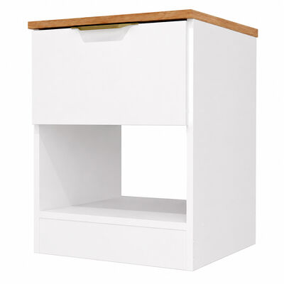 Velador Roca Mil&aacute;n 1 Caj&oacute;n Blanco