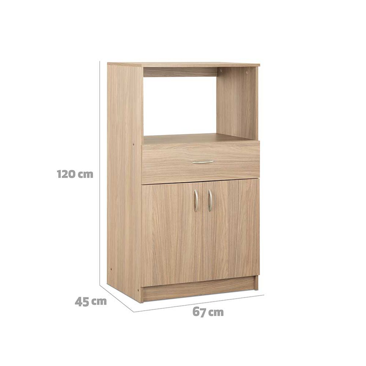 Mueble de Cocina Auxiliar Stanford 2 Puertas 1 Repisa 1 Cajón Nogal