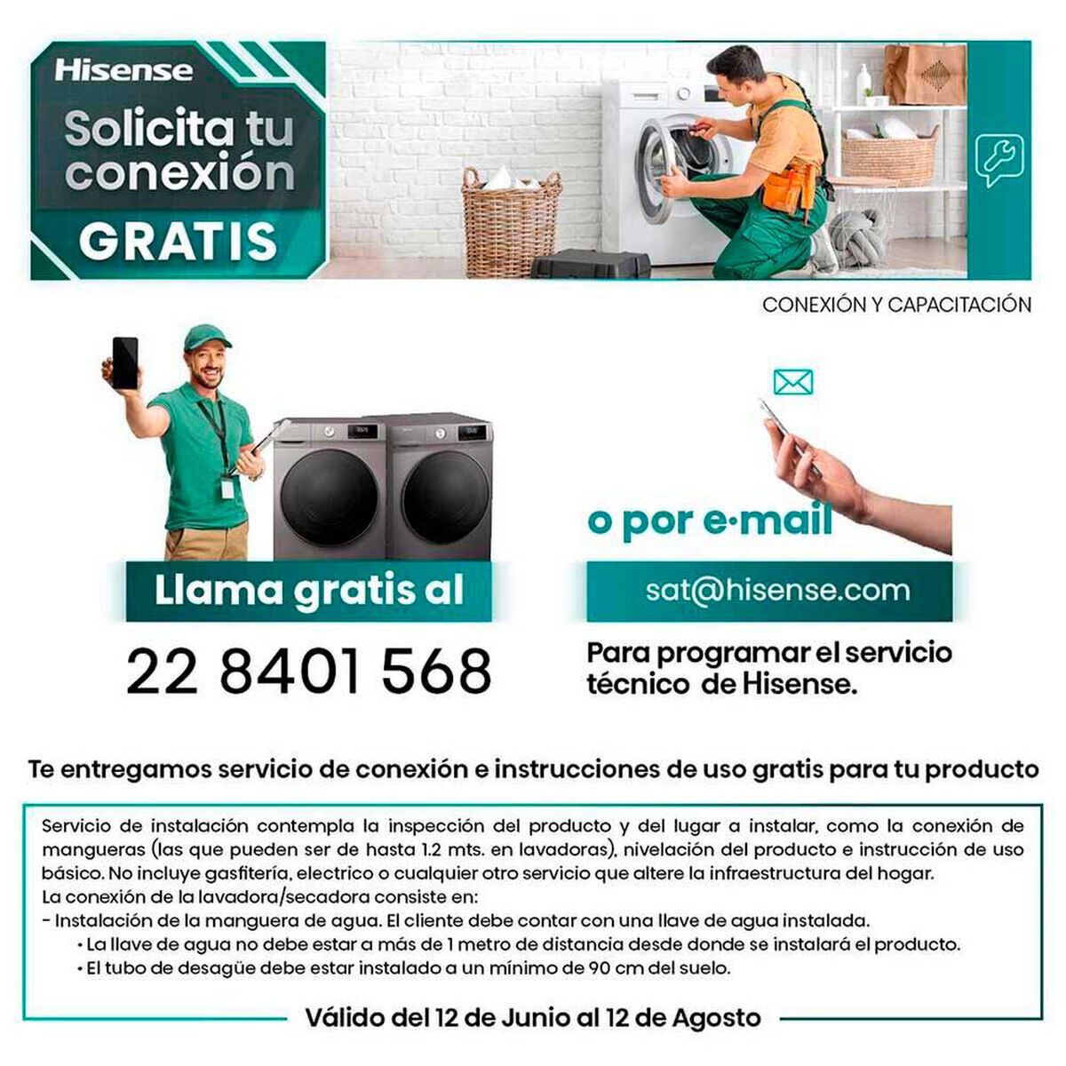 Lavadora Secadora Hisense WD3Q1042BT 10/6 kg.