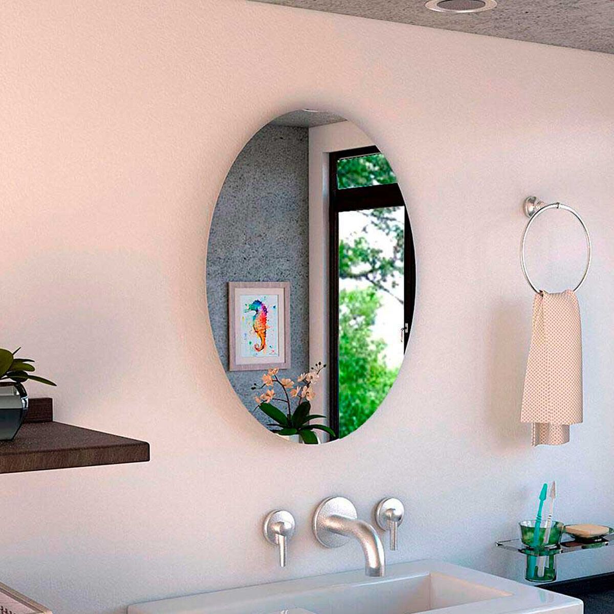 Mueble de Lavamanos 55 + Espejo TuHome Bath 55