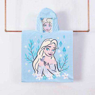 Toalla de Playa con Capucha Infantil Disney Warm Frozen 60 x 120 cm