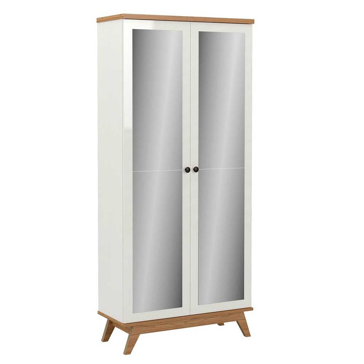 Zapatero Roca Sao Paulo Blanco Roble 2 Puertas