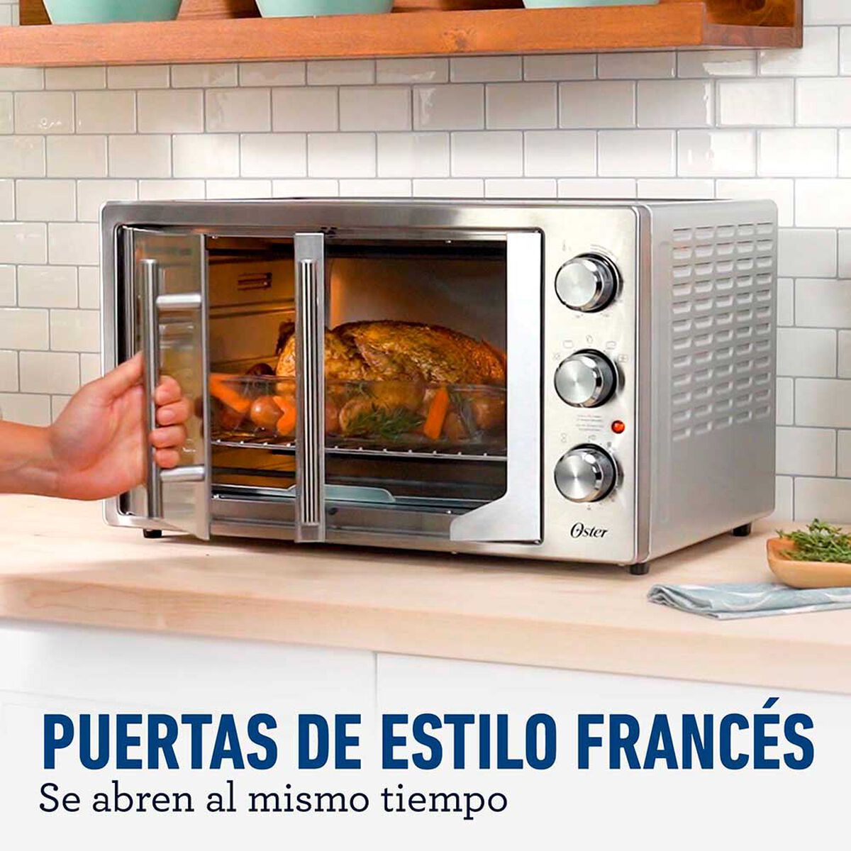 Horno con Freidora Oster TSSTTVFDMAFNS 42 lt. Puertas estilo Francés