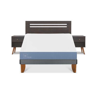 Cama Europea CIC 2 Plazas Excellence + Respaldo + 2 Veladores Munich