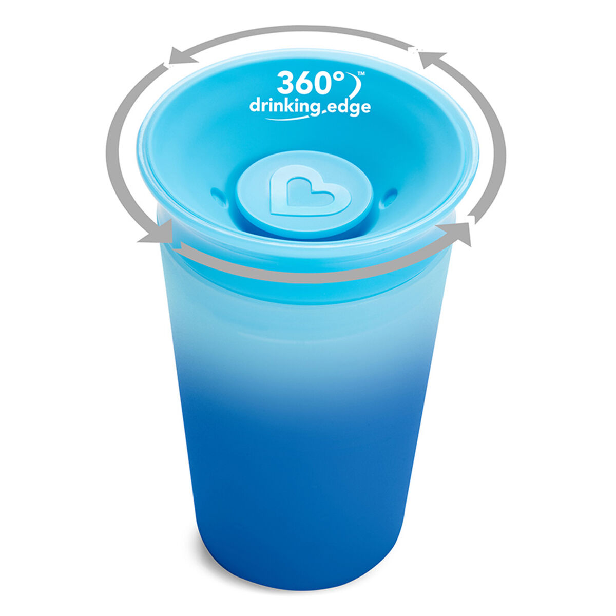 Vaso Antiderrame Miracle 360 Cambia de Color Azul Munchkin