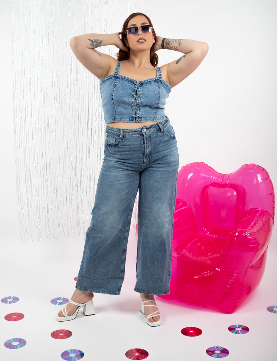 Jeans Wide Leg Mujer Extralindas