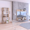 Panel TV + Biblioteca TuHome Beijing Rovere Blanco