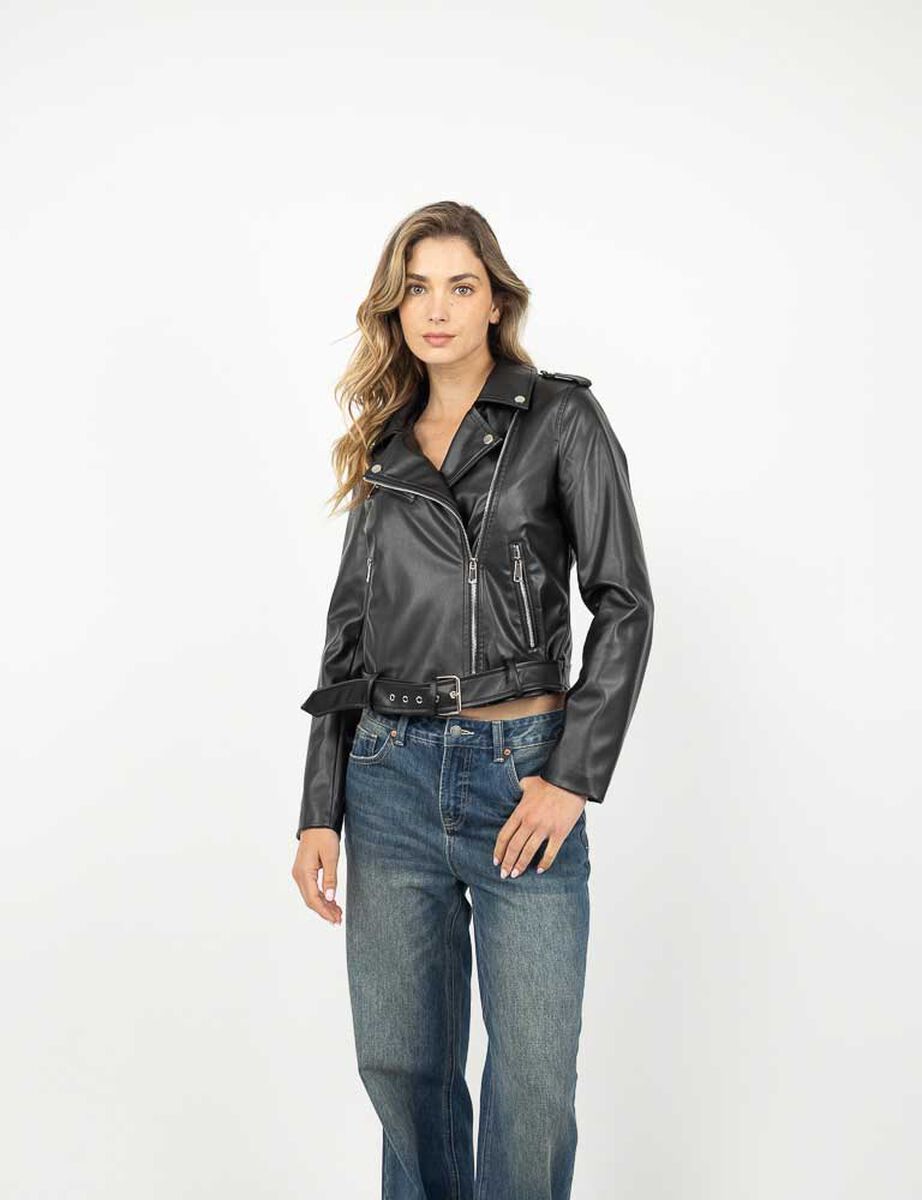 Chaqueta Biker Ecocuero Mujer Zibel