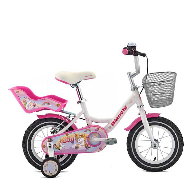 Bicicleta Infantil Bianchi Kitty Aro 12 Blanca