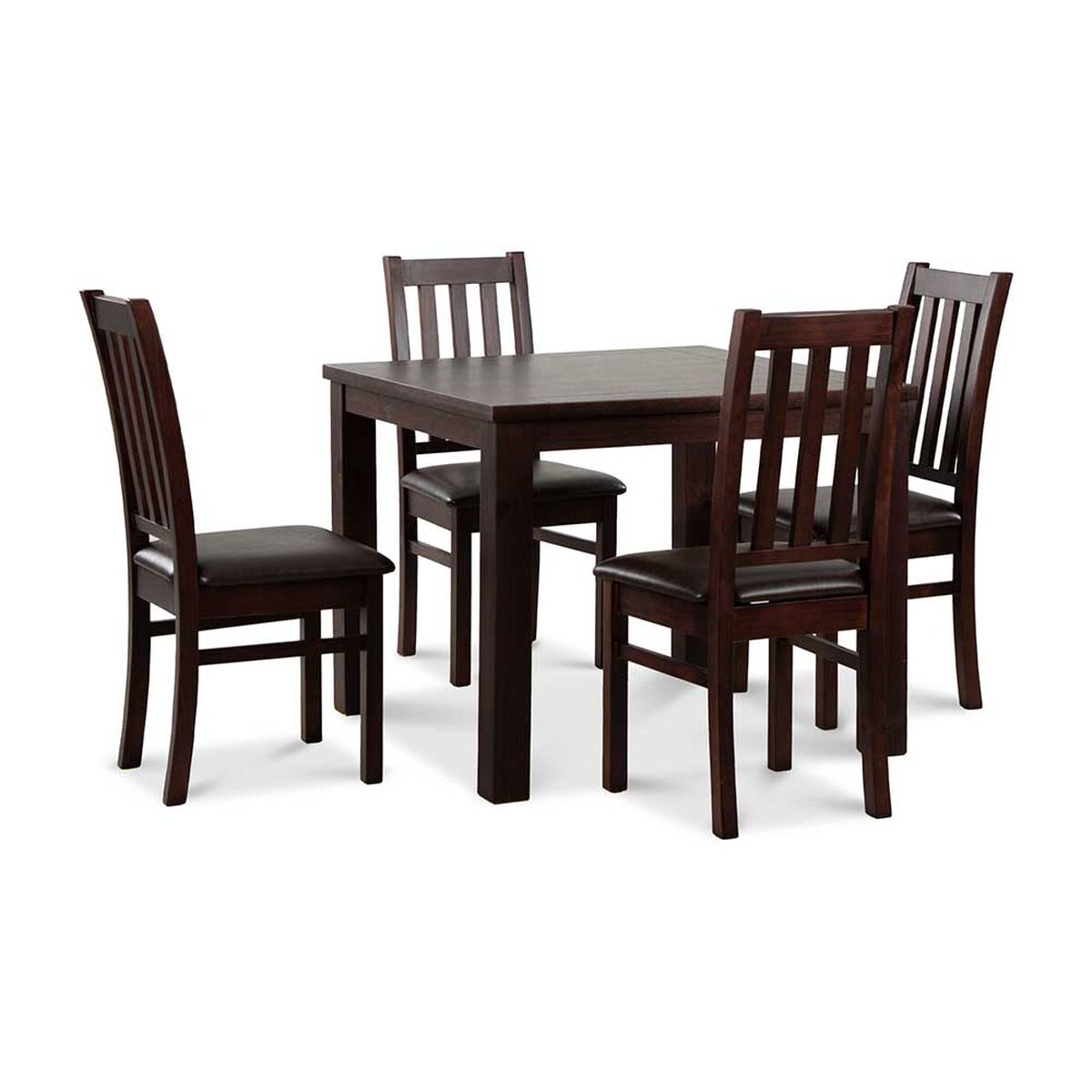Juego de Comedor CIC Ñuble Chocolate 4 Sillas