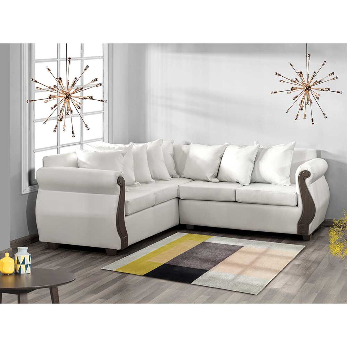 Sofá Seccional Innovamuebles New Bugambilia 5 Cuerpos Blanco