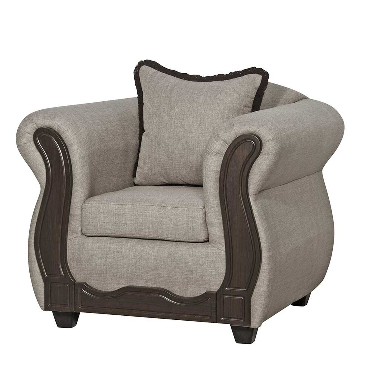Juego de Living Black Factory Sofia Sofá 3 Cuerpos + Dos Sillones 1 Cuerpo Beige