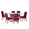 Juego de Comedor Latam Home Alicante 6 Sillas Burdeo
