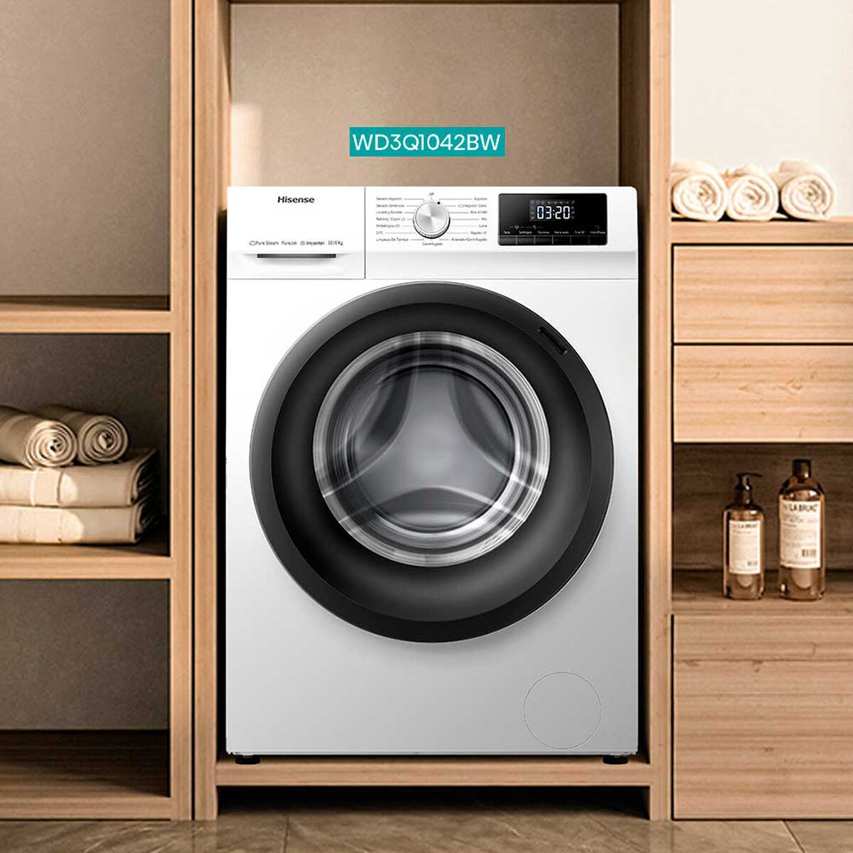 Lavadora Secadora Hisense WD3Q1042BW 10/6 kg.