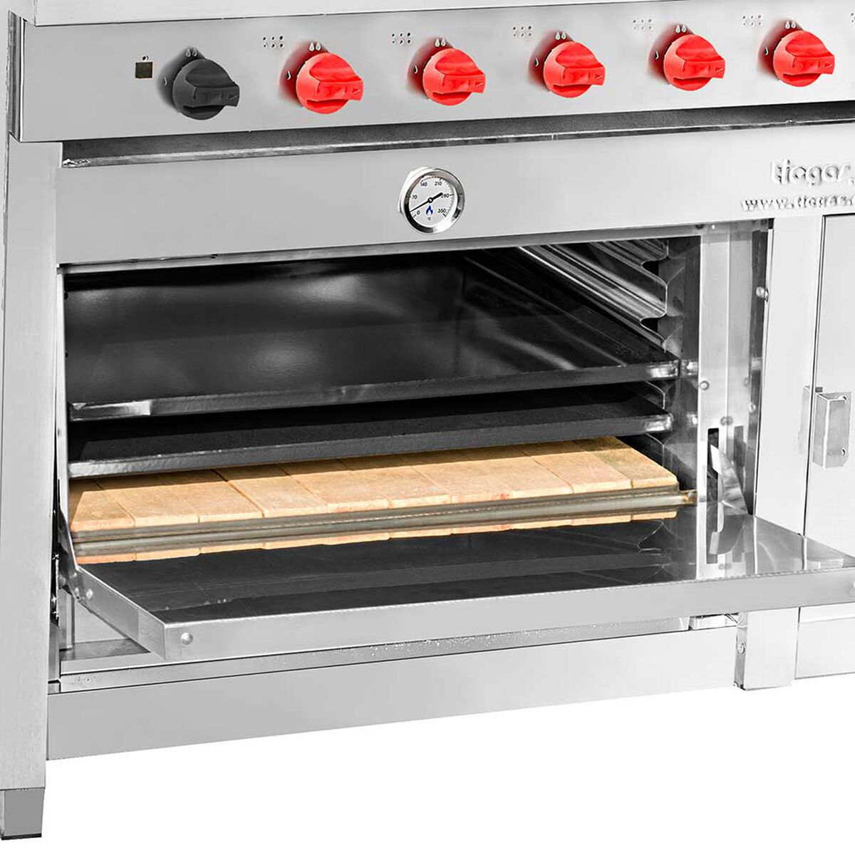 Cocina Industrial a Gas 6 Platos Gas Licuado + Calienta Platos