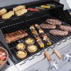Parrilla a Gas Encendido Electrónico BBQ Grill Buffalo Acero Inoxidable 4 Quemadores Centrales + 1 Lateral