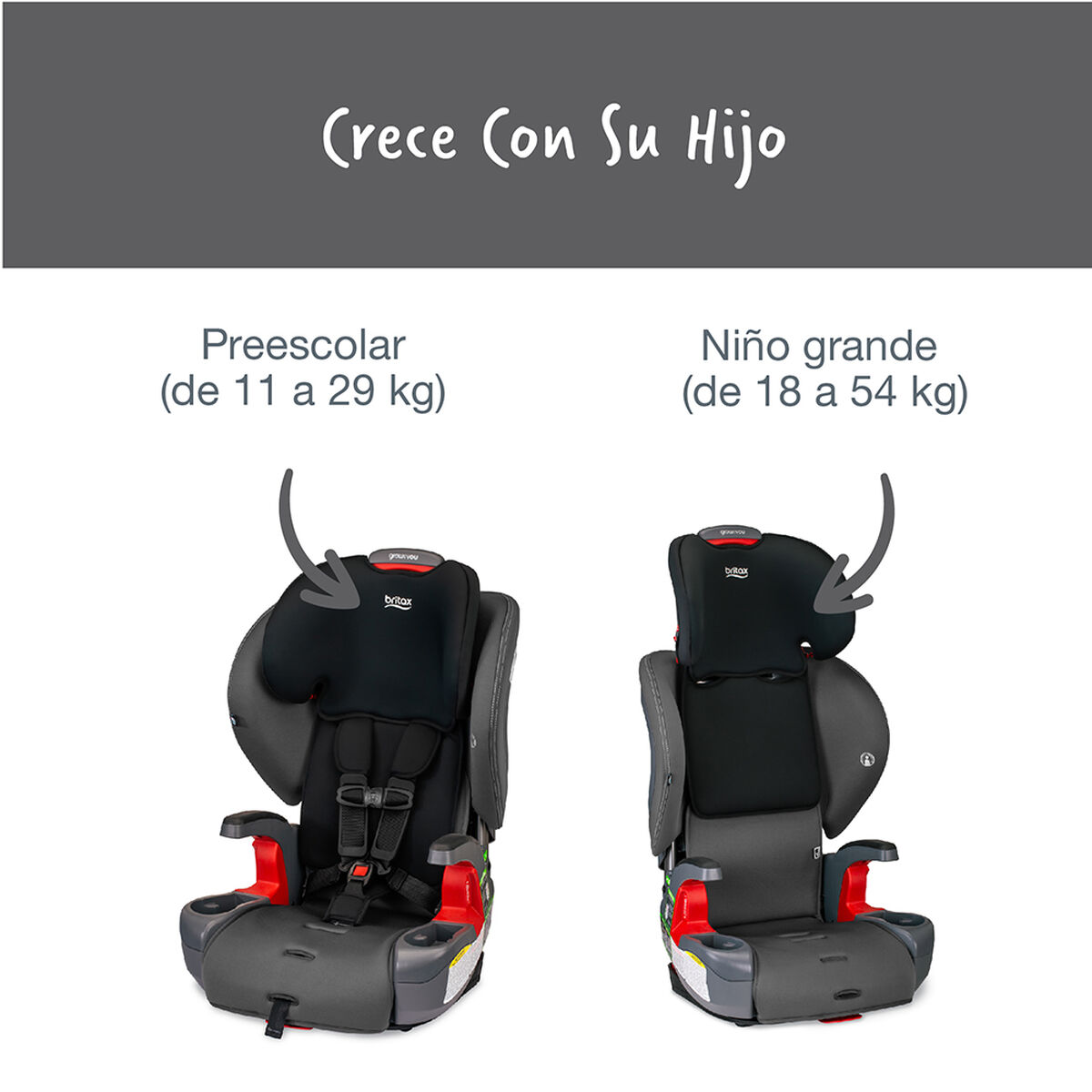 Silla Auto Butaca Grow With You Mod Black Britax
