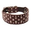 Collar Mascan Grueso con Diamantes Eco Cuero para Perro