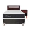 Box Spring CIC 1,5 Plazas New Ortopedic + Respaldo + Velador New Munich