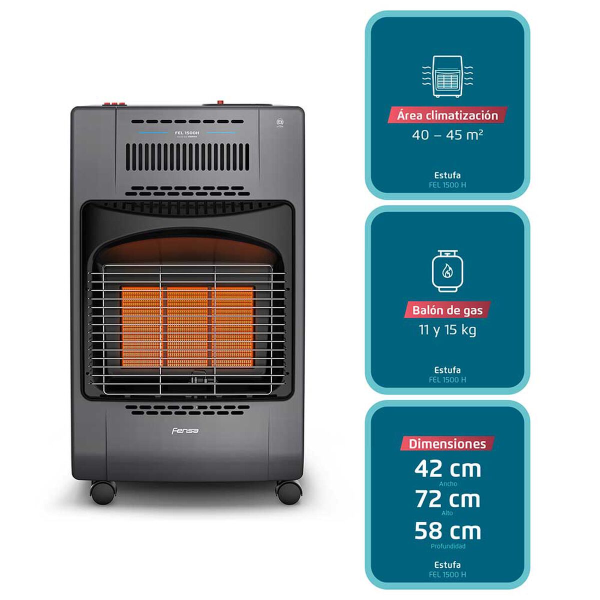 Estufa a Gas Fensa FEL 1500 H
