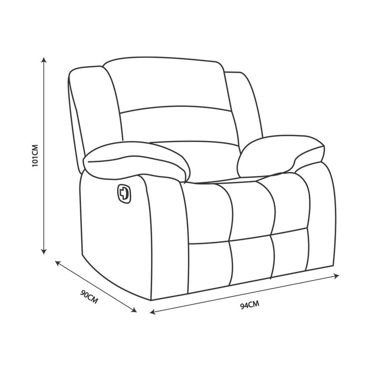 Bergere Reclnable Zoy Home Bombay Negro