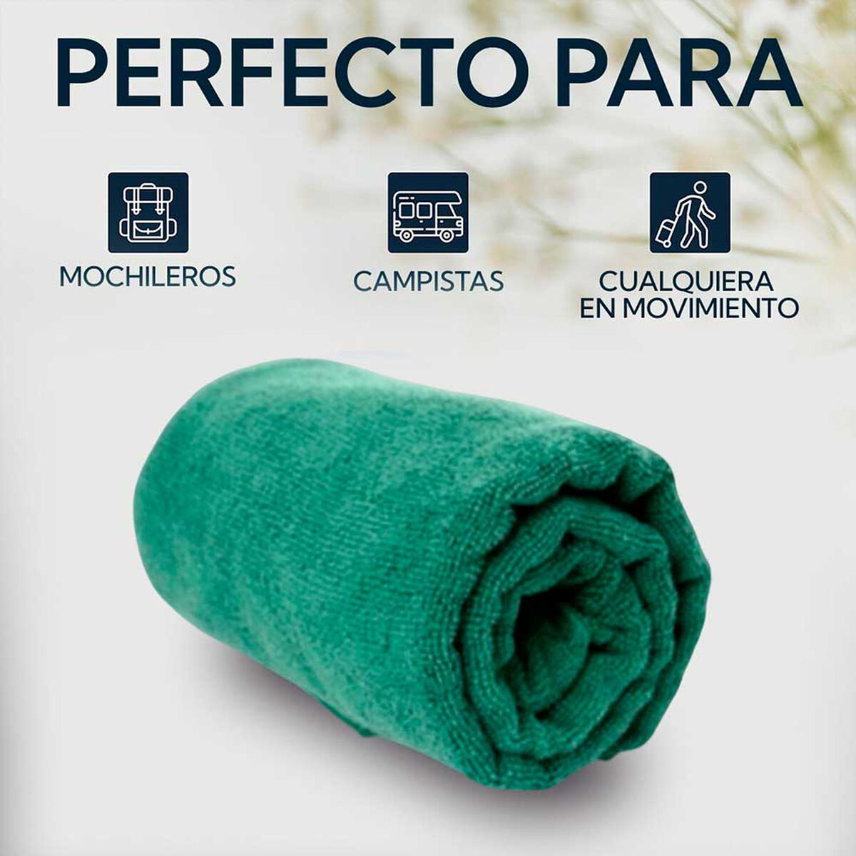 Pack 2 Toallas Microfibra Terry Verde Pro Outdoor