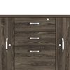 Gabinete TuHome Home Office 2 Puertas 3 Cajones Negro Soft Co&ntilde;ac
