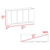 Mueble Superior de Cocina Tuhome Bazagli 4 Puertas Wengue