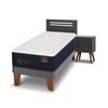 Cama Europea CIC 1,5 Plazas Premium + Respaldo + Velador Munich