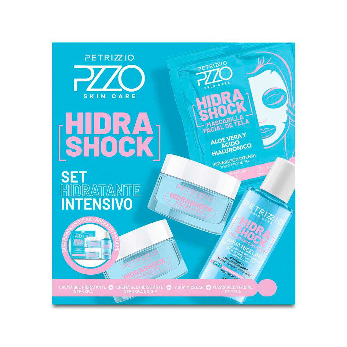 Cuatripack Petrizzio Crema Facial Hidrashock Intensivo + Mascarilla