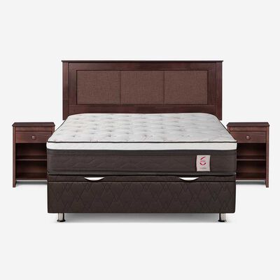 Imagen 1 del producto Boxet Rosen 2 Plazas New Style 6 + Respaldo + 2 Veladores Rachel