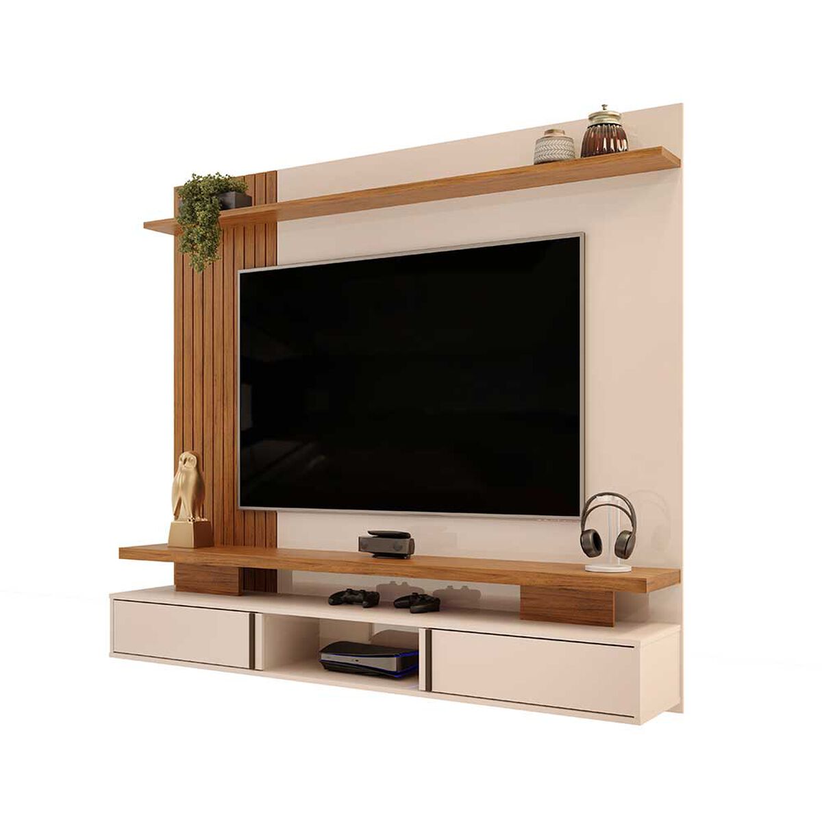 Panel TV Vekkahome Leoni 65" Pulgadas Beige