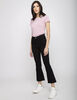 Jeans Indigo Cropped Flare Mujer
