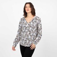 Blusa Estampada Mujer Alma Azul, Negro, Rosado