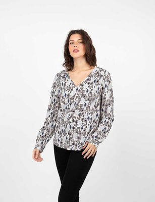 Imagen 1 del producto Blusa Estampada Mujer Alma Azul, Negro, Rosado