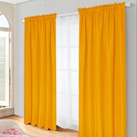 Combo Cortinas Doral Tabatha 220 x 140 cm Mostaza