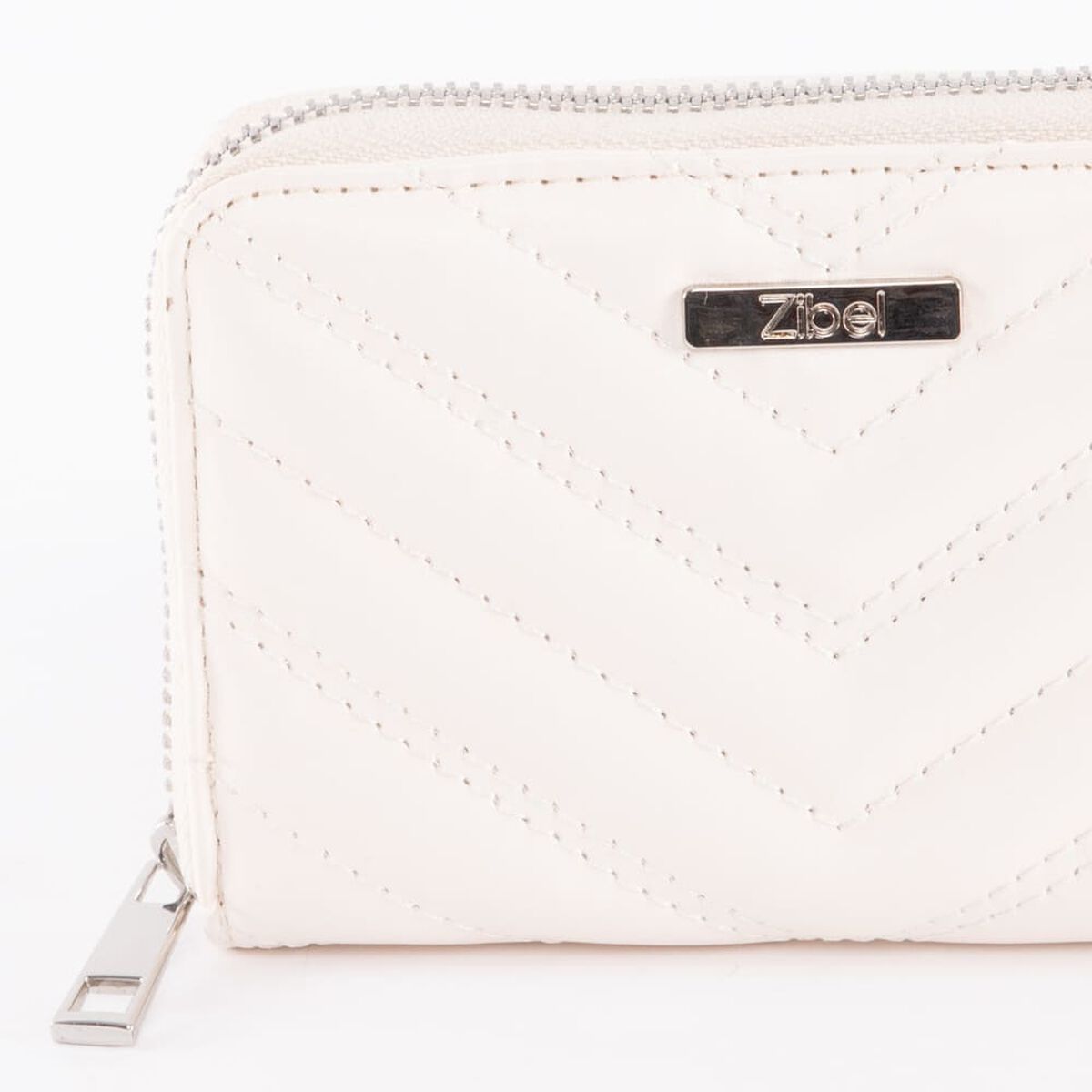 Billetera Lisa Blanca Eco Cuero Mujer Zibel