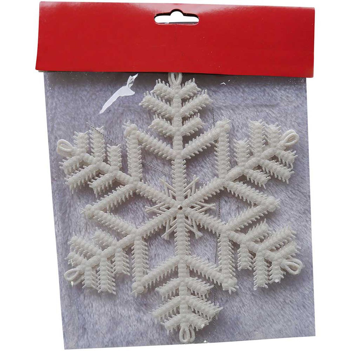 Set 2 Adornos para Árbol de Navidad Copo de Nieve Casanova Blanco