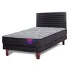 Cama Europea Flex 1 Plaza Therapedic Plus + Respaldo Modern