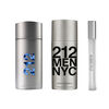 Set de Perfume Carolina Herrera 212 MEN EDT 100 ml + Deo 150  ml + Miniatura de 10 ml