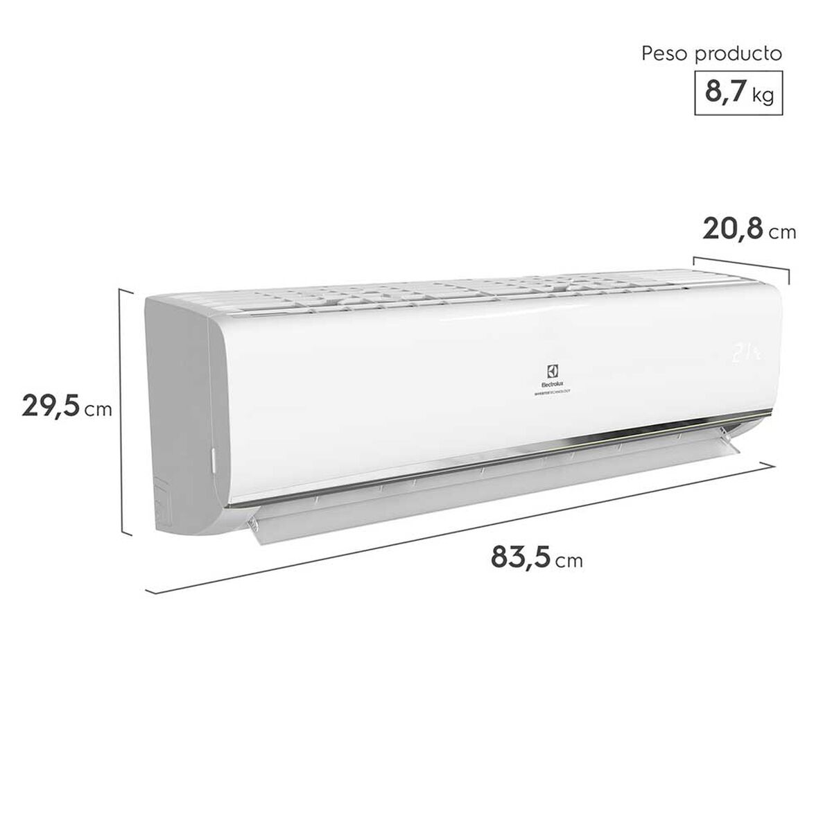 Aire Acondicionado Split Inverter Electrolux EAIX12 12000 BTU